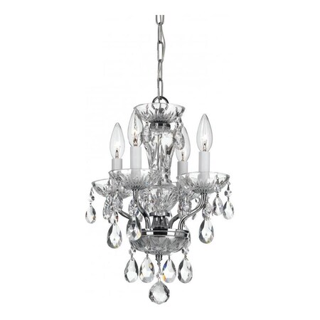 Crystorama 4 Light Chrome Mini Chandelier 5534-CH-CL-I